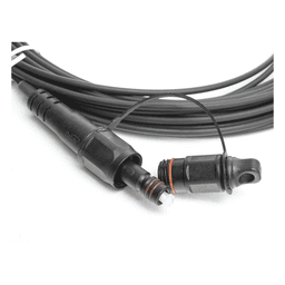 Jumper de Fibra Óptica, Conector SC/APC - Conexión a Caja FDP460, Redondo, 10 Metros (32.81 Pies), Forro 3 mm, G657A2, Negro
