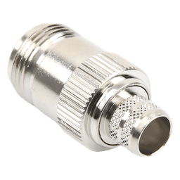 Conector N Hembra Inverso de Anillo Plegable para Cables 9913, RG-8/U, LMR-400, Grupo I, Níquel/ Oro/ Teflón.