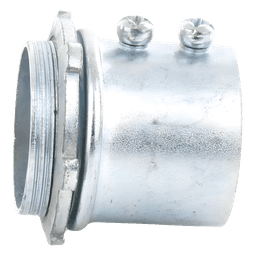 Conector 3/4" (19mm) pared delgada con tornillo tipo americano galvanizado etiqueta verde