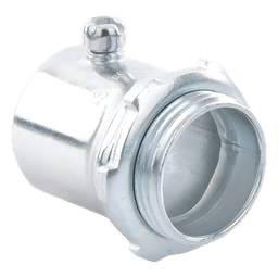 Conector 1" (25mm) pared delgada con tornillo tipo americano galvanizado etiqueta verde