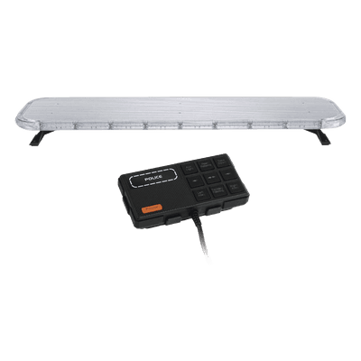 Barra de luces LED de 46" Rojo/Azul , De 132 LEDs, Controlador Incluido, Ideal para Equipar Unidades de Seguridad Publica