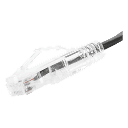 Cable de Parcheo Slim UTP Cat6 - 20 cm (7.87 Pulgadas) Negro Diámetro Reducido (28 AWG)