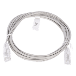 Cable de Parcheo Slim UTP Cat6 / 3 m (9.84 ft) / 28 AWG / Gris / 1 Gbps+