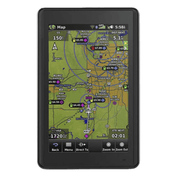 Navegador portátil aéreo / Pantalla táctil 5' / Visión 3D / Receptor SBAS/WAAS/GLONASS / Tráfico aéreo en tiempo real / 4 horas batería / 0.245 kg