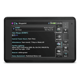 Navegador portátil aéreo / Pantalla táctil 5' / Visión 3D / Receptor SBAS/WAAS/GLONASS / Tráfico aéreo en tiempo real / 4 horas batería / 0.245 kg