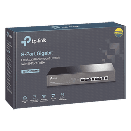Switch Gigabit PoE+ no administrable de 8 puertos 10/100/1000 Mbps, para escritorio
