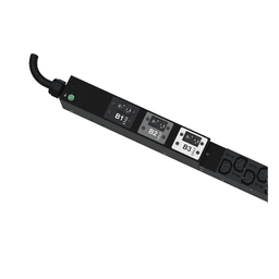 PDU Monitoreable (MI) para Distribución de Energía, Enchufe de Entrada NEMA L15-30P, Con 18 Salidas C13 y 6 C19, de Instalación Vertical, 20 Vca, 30 Amp