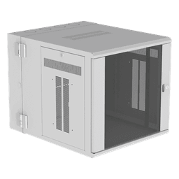 Gabinete PanZone de Montaje en Pared, de 19in, Puerta con Ventana de Seguridad, 12 UR, 762mm de Profundidad, Color Blanco