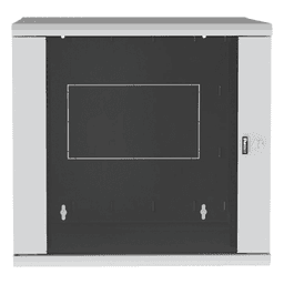 Gabinete PanZone de Montaje en Pared, de 19in, Puerta con Ventana de Seguridad, 12 UR, 762mm de Profundidad, Color Blanco