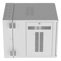 Gabinete PanZone de Montaje en Pared, de 19in, Puerta con Ventana de Seguridad, 12 UR, 762mm de Profundidad, Color Blanco