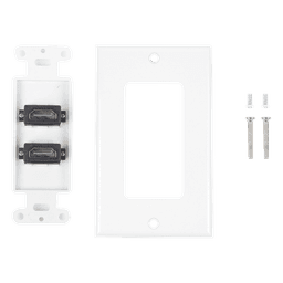 Placa de Pared / 2 Puertos HDMI Hembra a Hembra / 4K UHD / UL 94V-0 / 70 x 115mm / 2.75' x 4.52'