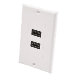 Placa de Pared / 2 Puertos HDMI Hembra a Hembra / 4K UHD / UL 94V-0 / 70 x 115mm / 2.75' x 4.52'