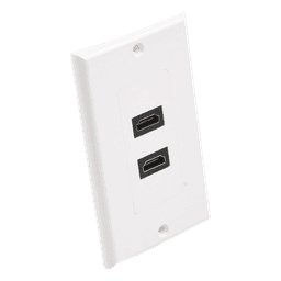 Placa de Pared / 2 Puertos HDMI Hembra a Hembra / 4K UHD / UL 94V-0 / 70 x 115mm / 2.75' x 4.52'