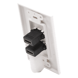 Placa de Pared / 2 Puertos HDMI Hembra a Hembra / 4K UHD / UL 94V-0 / 70 x 115mm / 2.75' x 4.52'