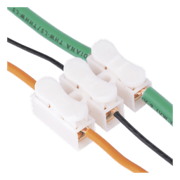 Conector tipo PUSH de 3 Contactos / Para una Conexión Rápida / Puentes de Cables