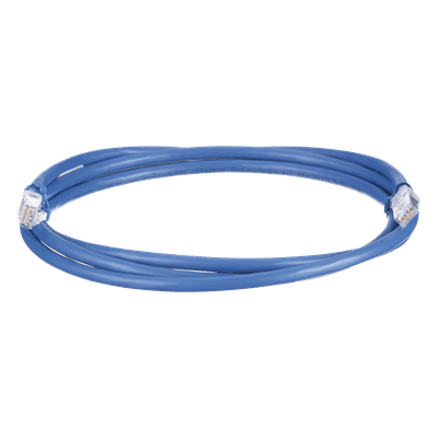 Cable de Parcheo UTP, Cat6A, 24 AWG, CM, Color Azul, 6.1 Metros (20 Pies)