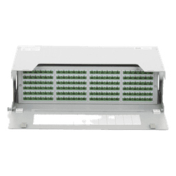 Distribuidor de Fibra Óptica / 144 Empalmes / 144 Acopladores SC/APC / 144 Pigtails SC/APC / 19" / 5 UR / 260 mm (10.2") Profundidad