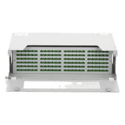 Distribuidor de Fibra Óptica / 144 Empalmes / 144 Acopladores SC/APC / 144 Pigtails SC/APC / 19" / 5 UR / 260 mm (10.2") Profundidad