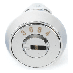 Chapa de Cañón para Gabinete Metálico / Llave Única / Puertas Frontales / Compatible GABVID y SR19
