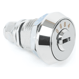 Chapa de Cañón para Gabinete Metálico / Llave Única / Puertas Frontales / Compatible GABVID y SR19