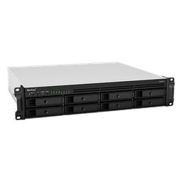 Servidor NAS Rack / 8 Bahías Expandible a 12 / CPU AMD Ryzen V1500B / 4 GB DDR4 ECC Hasta 32 GB / 10/25GbE SFP28 / Lectura 2,315 MB/s / Escritura 1,147 MB/s