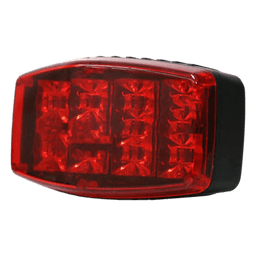 Luz Frontal Ultra Brillante / 9 LED 3W / 25 Patrones Destello / 10-30VCC / 64-104 cm (2.1-3.4 ft) / Rojo