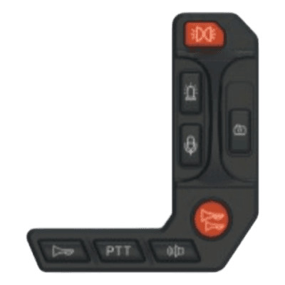 Controlador de luces y sirena / 4 posiciones / IP66 / 12V / ABS / Manubrio motocicleta