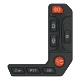 Controlador de luces y sirena / 4 posiciones / IP66 / 12V / ABS / Manubrio motocicleta