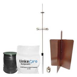 Kit pararrayo LinkedPro básico. Ideal para la protección de mástiles y postes. 