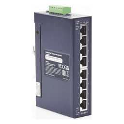 Switch Industrial No Administrable / 8 Puertos Gigabit 10/100/1000T / IP30 / Riel DIN y Pared / -40 a 75°C / 12-48 VDC