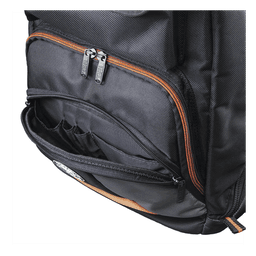 Mochila para Herramientas / 35 Bolsillos / Tela Balística 1680D / Interior Naranja / Base Resistente Texturizada