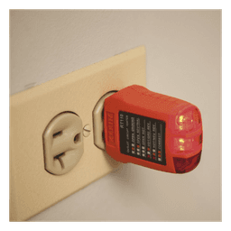 Probador de Tomacorrientes Estándar, con Secuencia de Luces para Indicar un Cableado Correcto/Incorrecto.