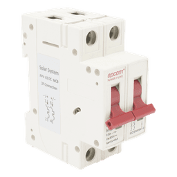 Protector Térmico 2P / 63 A / 800 Vcc / Curva C / 6 kA / Riel DIN / Fotovoltaico
