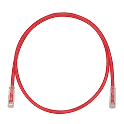 Cable de Parcheo TX6, UTP Cat6, 24 AWG, CM/LSZH, Color Rojo, 1 ft