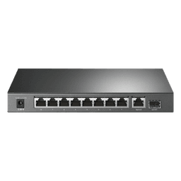 Switch de escritorio PoE+, no Administrable 8 puertos 10/100/1000 Mbps + 1 puertos 10/100/1000 Mbps (Uplink) + 1 puerto SFP, 63W