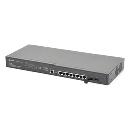 Switch Administrable L2+ / 8 Puertos PoE+ MultiGigabit 2.5G / 2 Puertos SFP+ 10G / Presupuesto PoE 240W / Rendimiento 80 Gbps / Montaje en Rack
