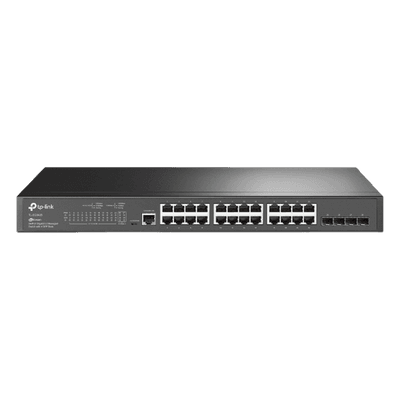 Switch Omada SDN Administrable / 24 puertos Gigabit y 4 puertos SFP / Funciones sFlow, QinQ y QoS / Administración centralizada OMADA