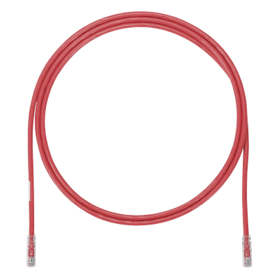 Cable de Parcheo UTP, Cat6A, 24 AWG, CM, Color Rojo, 1.52 Metros (5 Pies)