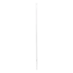 Poste de Esquina para Cerca Electrificada / Acero Galvanizado / 1.2 m (3.9 ft) / Calibre 18 / 1" Diámetro / 5 Aisladores / Color Blanco