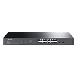 Switch Omada SDN Administrable / 16 puertos Gigabit y 2 puertos SFP / Funciones sFlow, QinQ y QoS / Administración centralizada OMADA