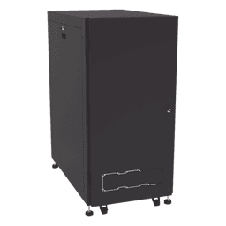 Gabinete de Piso para Telecomunicaciones / 24 UR / 600 x 1000 mm / Puerta con Cristal Templado / Cierre 3 Puntos / Postes Ajustables