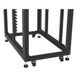 Gabinete de Piso para Telecomunicaciones / 24 UR / 600 x 1000 mm / Puerta con Cristal Templado / Cierre 3 Puntos / Postes Ajustables