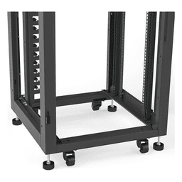 Gabinete de Piso 19in / 24UR / 600 mm Profundidad / Carga 532 kg / Puerta con Cristal Templado / Cierre 3 Puntos