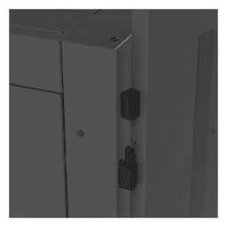 Gabinete de Piso 19in / 24UR / 600 mm Profundidad / Carga 532 kg / Puerta con Cristal Templado / Cierre 3 Puntos