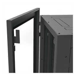 Gabinete de Piso 19in / 24UR / 600 mm Profundidad / Carga 532 kg / Puerta con Cristal Templado / Cierre 3 Puntos