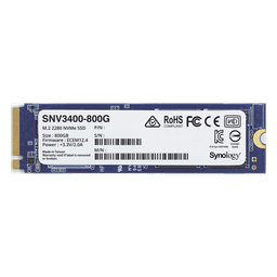 SSD 800GB NVMe M.2 2280, diseñada para Synology NAS con ranuras M.2 integradas