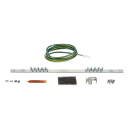 Kit de Puesta a Tierra con Jumper 6 AWG RGREJ696Y y Barra de Conexiones de 20 Orificios RGRB19U, para Rack de 19in