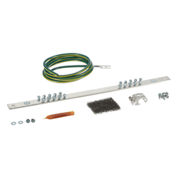Kit de Puesta a Tierra con Jumper 6 AWG RGREJ696Y y Barra de Conexiones de 20 Orificios RGRB19U, para Rack de 19in