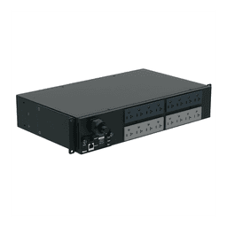 PDU Monitoreable (MI) para Distribución de Energía, Enchufe de Entrada NEMA L5-30P, Con 16 Salidas 5-20R, Horizontal 19 in, 120 Vca, 30 Amp, 2 UR