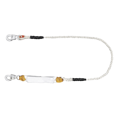 Amortiguador de Caída / Cable de Nylon 13 mm / 2 Ganchos de Ojo de Seguro Doble / Largo 1.5 m (4.9 ft) / Extensión 2.65 m (8.7 ft) / 0.80 kg